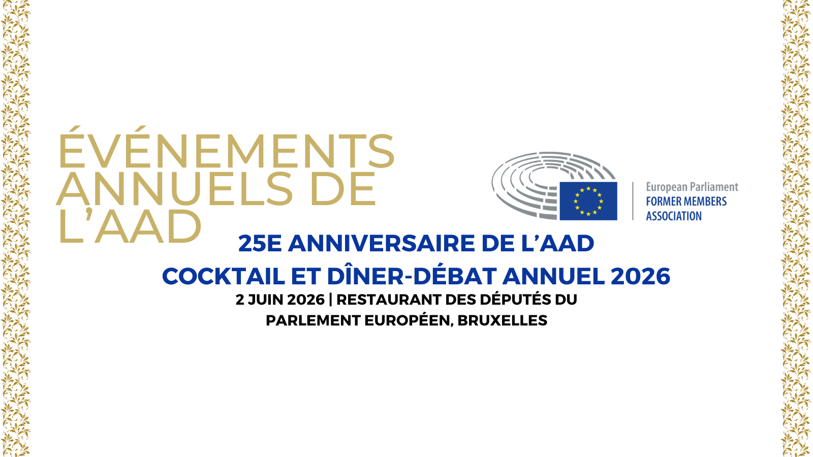 Cocktail et dîner-débat annuel 2026